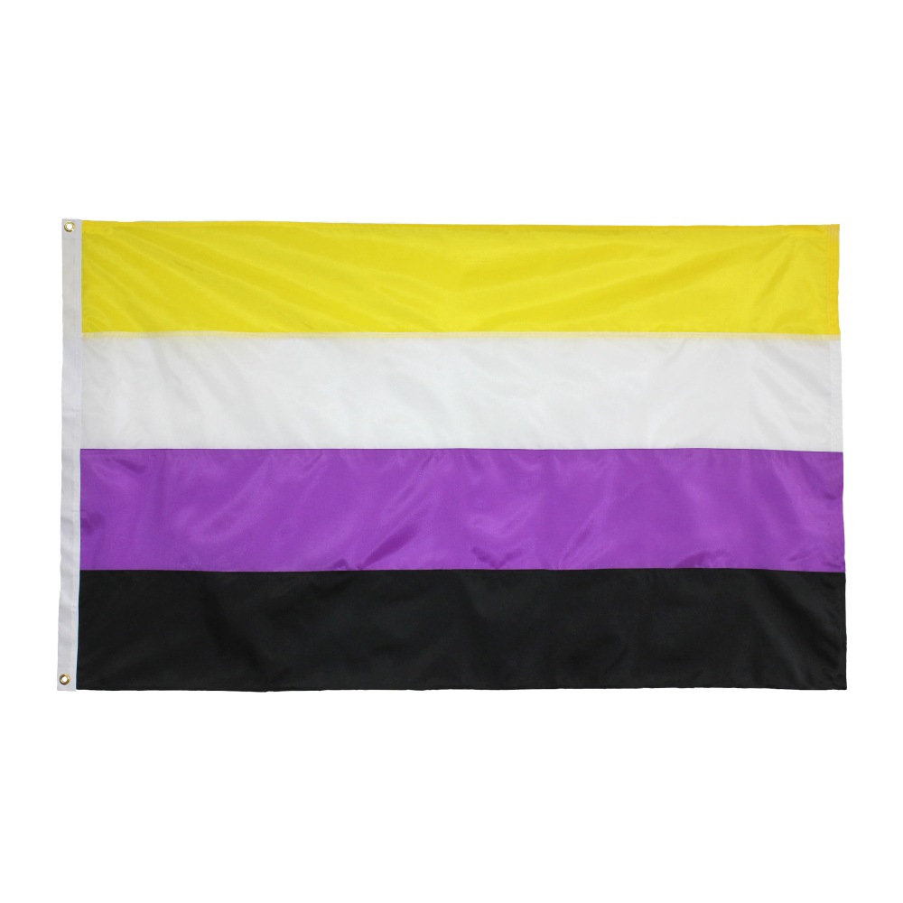 Zac's Alter Ego - 5 x 3 Feet Non-Binary Flagge - Mehrfarben